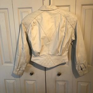 White leather jacket used good condition size M